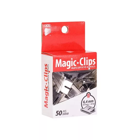 Iratcsipesz Ico Magic Clip 6.4 mm 50 db/doboz  -i
