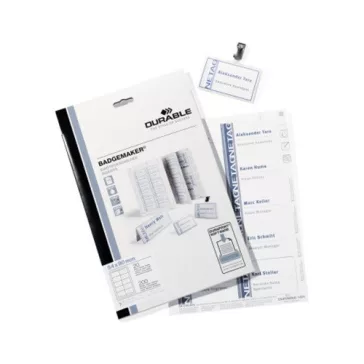   Névjegykártyatartó betét Durable 54x90 mm 200 db/20 ív/csomag (10 db/ív)