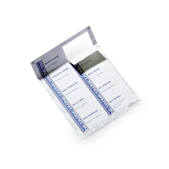Névjegykártyatartó betét Durable 54x90 mm 200 db/20 ív/csomag (10 db/ív) Névjegykártyatartó betét Durable 54x90 mm 200 db/20 ív/csomag (10 db/ív)