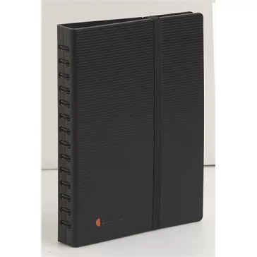   Névjegykártyatartó Exacompta Exactive Exacard 200x145 mm 12 db-os regiszteres gumis fekete