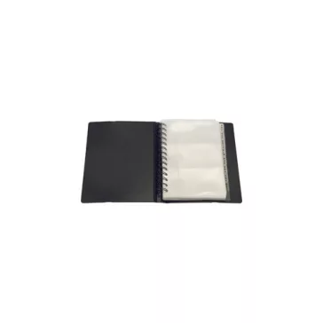   Névjegykártyatartó Exacompta Exactive Exacard 200x145 mm 12 db-os regiszteres gumis fekete