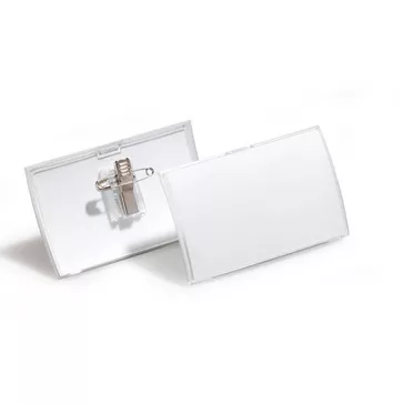 Névkitűző Durable 40x75 mm tű+csipesz pattintós