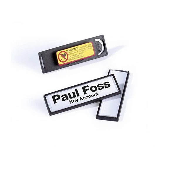 Névkitűző Durable Clip card 20 mm, mágnessel