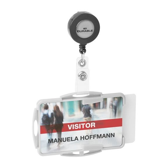 Biztonsági kártyatartó Durable ECO két kártya számára szürke