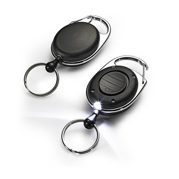 Névkitűző tartó Durable Style, kulcskarikával és LED-del