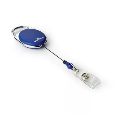   Névkitűző tartó Durable Style, kihúzható, patentos kék