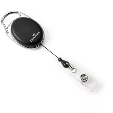   Névkitűző tartó Durable Style, kihúzható, patentos fekete