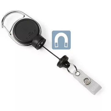   Névkitűző tartó Durable kihúzható patentos, extra erős, fekete