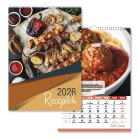 Naptár fali pd Receptek 30x42 cm 2026