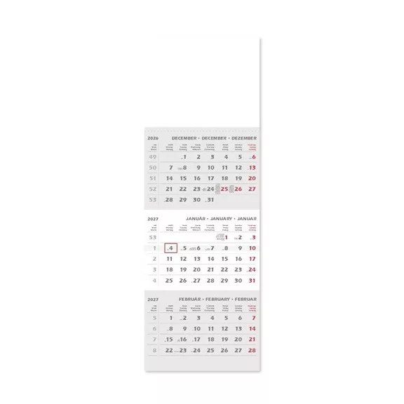Speditőrnaptár pd sima 30x68 2027 Speditőrnaptár pd sima 30x68 2027
