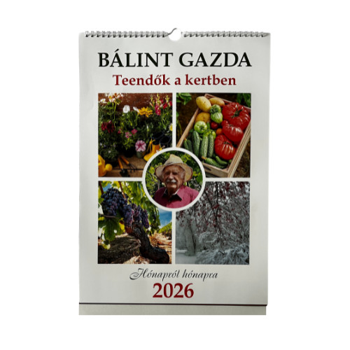 Naptár fali pd BÁLINT GAZDA Teendők a kertben 30x42 cm 2026