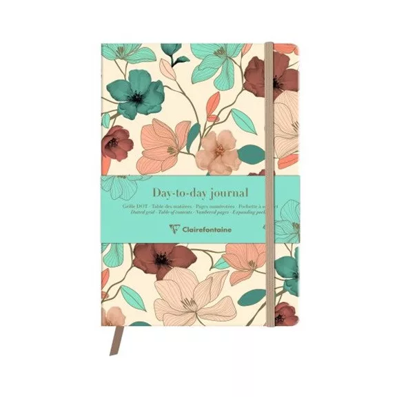 Határidőnapló öröknaptár Clairefontaine Gaia bézs A/5 96 lapos, pontozott