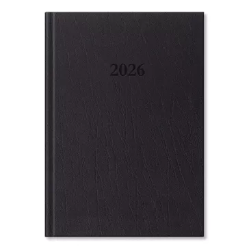   Határidőnapló Period Standard A/5 napi fekete műbőr 2026