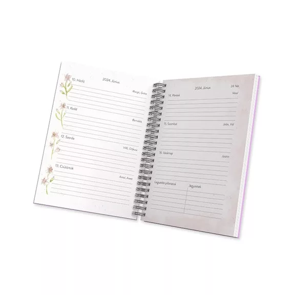 Határidőnapló Period A/5 heti önismereti kék 2026