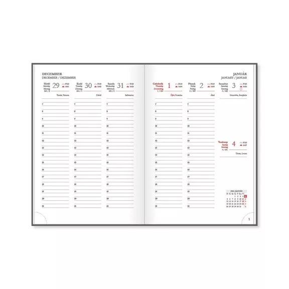 Határidőnapló Period Border B/5 heti körbev. Ezüst 2026