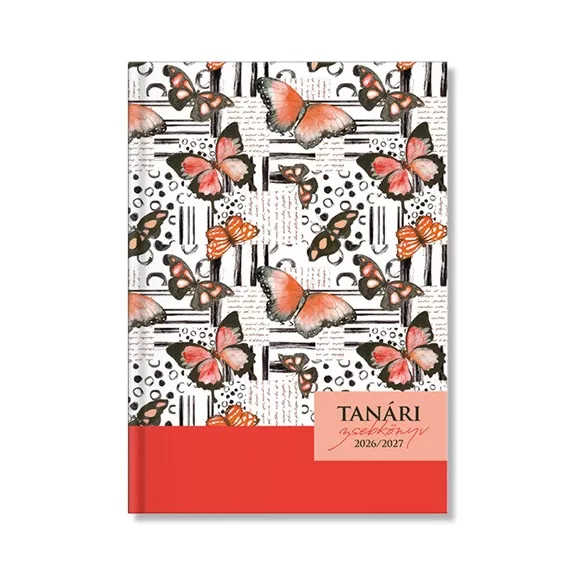 Tanári zsebkönyv pd 2026-2027 papír Butterflies Tanári zsebkönyv pd 2026-2027 papír Butterflies