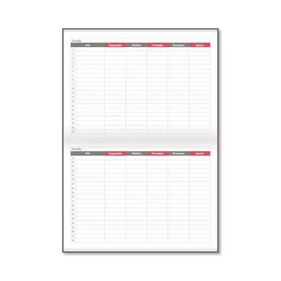 Tanári zsebkönyv pd 2026-2027 papír Vintage