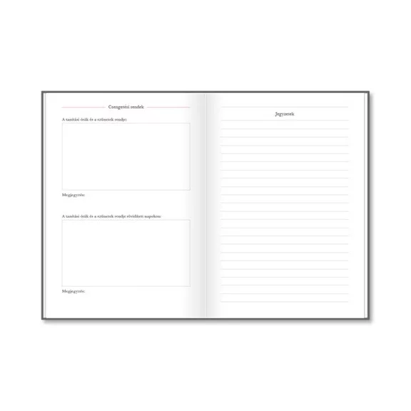 Tanári zsebkönyv pd 2026-2027 papír Letters