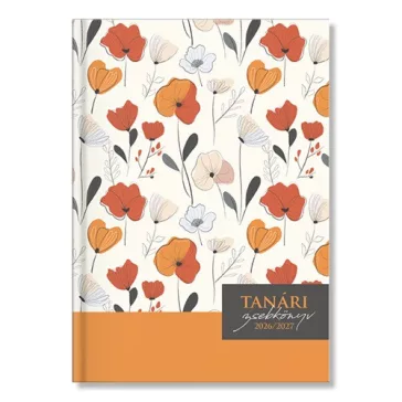 Tanári zsebkönyv pd 2026-2027 papír Floral