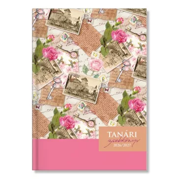 Tanári zsebkönyv pd 2026-2027 papír Rosa