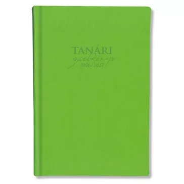 Tanári zsebkönyv pd 2026-2027 műbőr zöld
