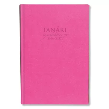 Tanári zsebkönyv pd 2026-2027 műbőr rózsa