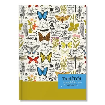Tanítói zsebkönyv pd 2026-2027 papír Butterflies
