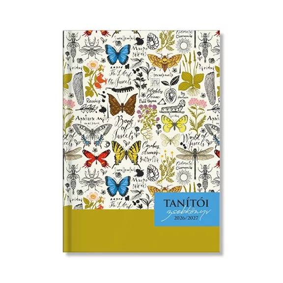 Tanítói zsebkönyv pd 2026-2027 papír Butterflies Tanítói zsebkönyv pd 2026-2027 papír Butterflies