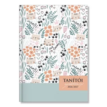 Tanítói zsebkönyv pd 2026-2027 papír Cats