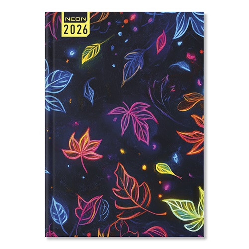 Határidőnapló Period Neon B/5 heti Leaf papír 2026