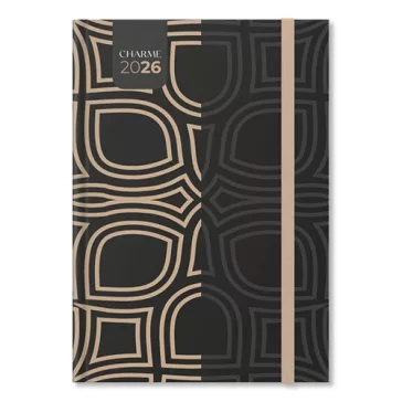 Határidőnapló Period Charme B/5 heti Black papír 2026