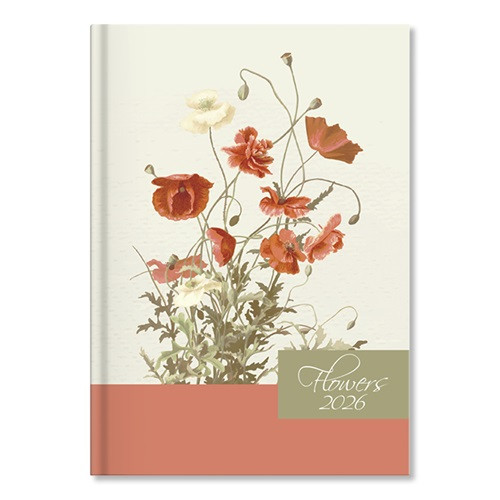 Határidőnapló Period Flowers B/6 heti Beige papír 2026