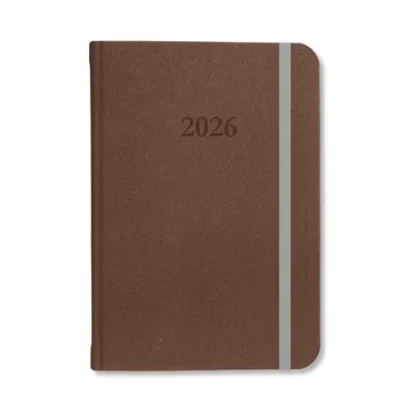 Határidőnapló Period Velour B/6 heti gumis barna 2026