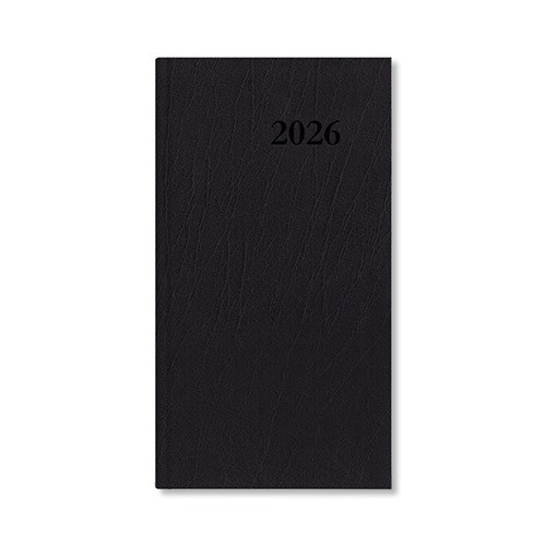 Határidőnapló Period Standard Zsebnaptár álló fekete műbőr 2026