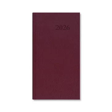   Határidőnapló Period Standard Zsebnaptár álló bordó műbőr 2026