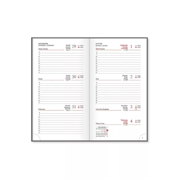 Határidőnapló Period Basic Zsebnaptár álló Galaxy papír 2026