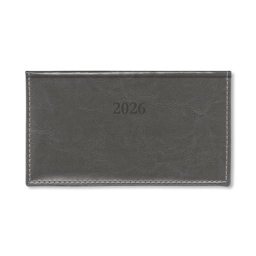 Határidőnapló Period Border Zsebnaptár fekvő  körbev. Antracit 2026