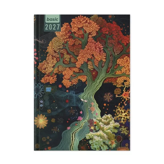 Határidőnapló Period Basic B/5 heti Leaves papír 2027 Határidőnapló Period Basic B/5 heti Leaves papír 2027