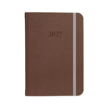 Határidőnapló Period Velour B/6 heti varrott barna 2027