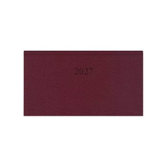 Határidőnapló Period Standard Zsebnaptár fekvő bordó műbőr 2027 Határidőnapló Period Standard Zsebnaptár fekvő bordó műbőr 2027