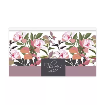   Határidőnapló Period Flowers Zsebnaptár fekvő Tobacco papír 2027