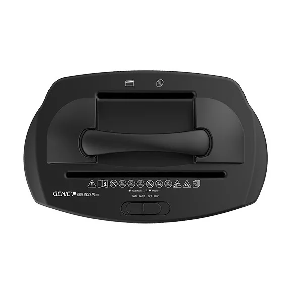 Iratmegsemmisítő GENIE 580 XCD Plus, 10 lapos, fekete Iratmegsemmisítő GENIE 580 XCD Plus, 10 lapos, fekete