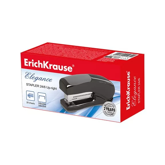 Tűzőgép ErichKrause Elegance 24/6 30 lap álló fekete