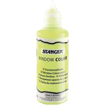 Kreatív üvegmatrica festék Stanger 80 ml neon sárga