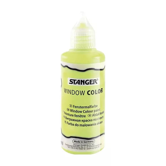 Kreatív üvegmatrica festék Stanger 80 ml neon sárga Kreatív üvegmatrica festék Stanger 80 ml neon sárga