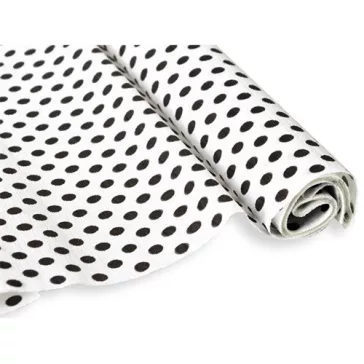   Krepp-papír Jolly 50x200 cm 28g/m2 fehér fekete pöttyökkel