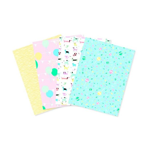 Kreatív decoupage papír Clairefontaine Décopatch 4 mintával ref. DP037C