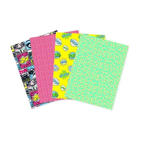 Kreatív decoupage papír Clairefontaine Décopatch 4 mintával ref. DP039C