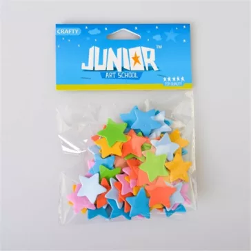   Kreatív Junior habszivacs csillag 80 db/csomag vegyes méret és szín