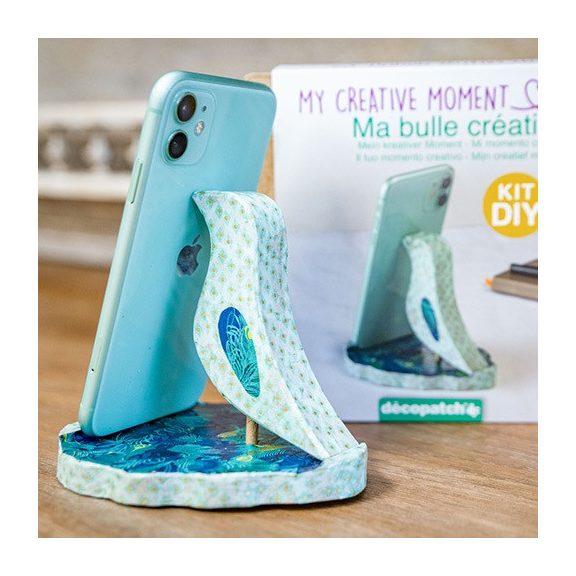 Kreatív decoupage készlet Clairefontaine Décopatch My creative moment - Telefontartó